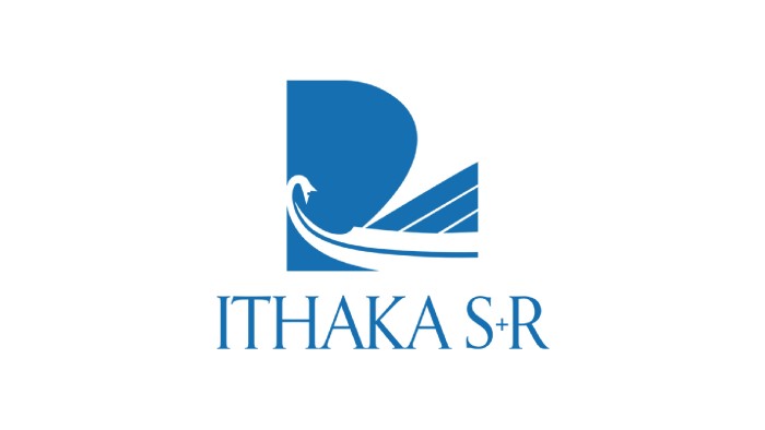 The Ithaka S+R logo is displayed with blue text against a white background.