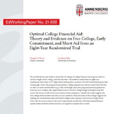Optimal College Financial Aid Theory and Evidence